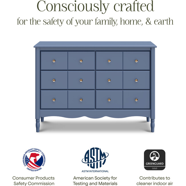 Liberty 6-Drawer Assembled Dresser in Cove Blue - Dressers - 3