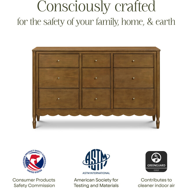 Ambrosia 9-Drawer Assembled Dresser in Natural Walnut - Dressers - 3