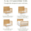 Ambrosia 4-in-1 Convertible Crib in Honey - Cribs - 4