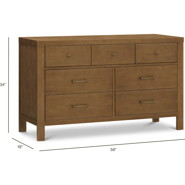 Nantucket 7-Drawer Assembled Dresser in Natural Walnut - Dressers - 6