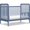 Liberty 3-in-1 Convertible Spindle Crib w/Toddler Bed Conversion Kit in Cove Blue - Cribs - 5