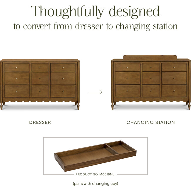 Ambrosia 9-Drawer Assembled Dresser in Natural Walnut - Dressers - 4