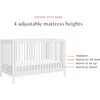 Swell 4-in-1 Convertible Crib w/Toddler Conversion Kit in White - Cribs - 3