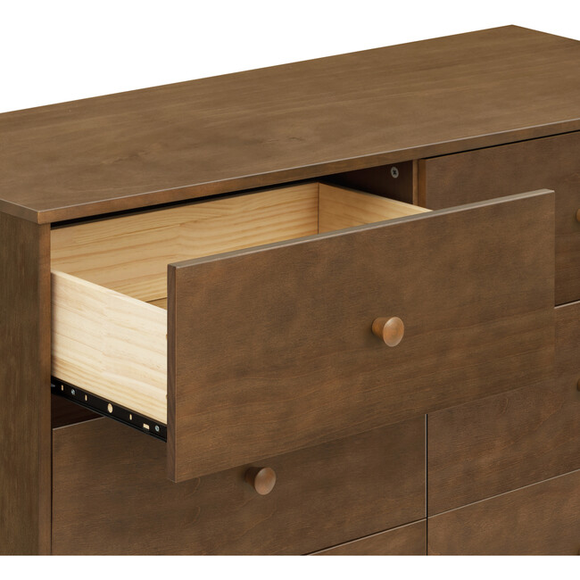 Hudson Modern 6-Drawer Assembled Double Dresser in Natural Walnut - Dressers - 5