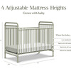 Abigail 3-in-1 Convertible Crib in Heirloom Sage - Cribs - 4