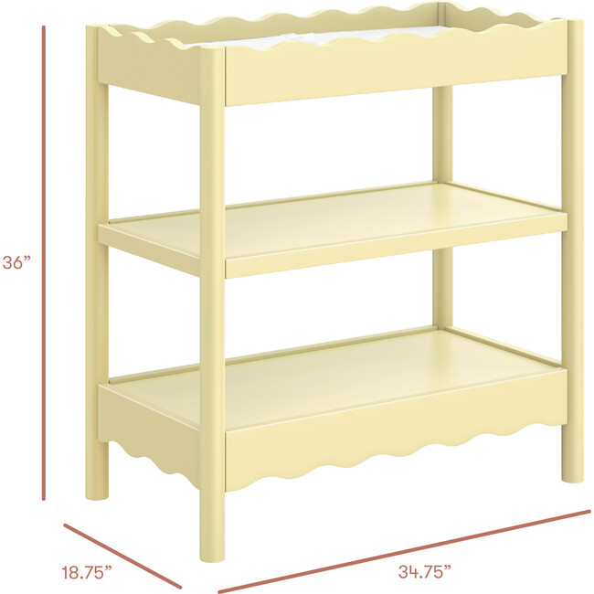 Swell Changing Table in Pale Yellow - Changing Tables - 5