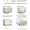 Winston 4-in-1 Convertible Crib in Heirloom Sage - Cribs - 4