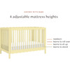 Swell 4-in-1 Convertible Crib w/Toddler Conversion Kit in Pale Yellow - Cribs - 5