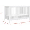 Swell 4-in-1 Convertible Crib w/Toddler Conversion Kit in White - Cribs - 5