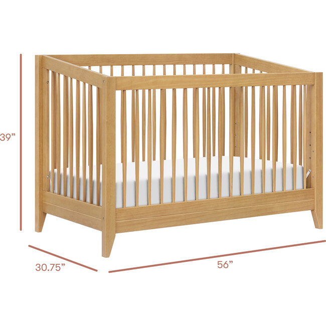 Sprout 4-in-1 Convertible Crib w/Toddler Bed Conversion Kit in Honey - Cribs - 6