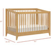 Sprout 4-in-1 Convertible Crib w/Toddler Bed Conversion Kit in Honey - Cribs - 6