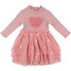 Triple Ruffle Heart Aria Tutu Dress, Blush - Dresses - 1 - thumbnail