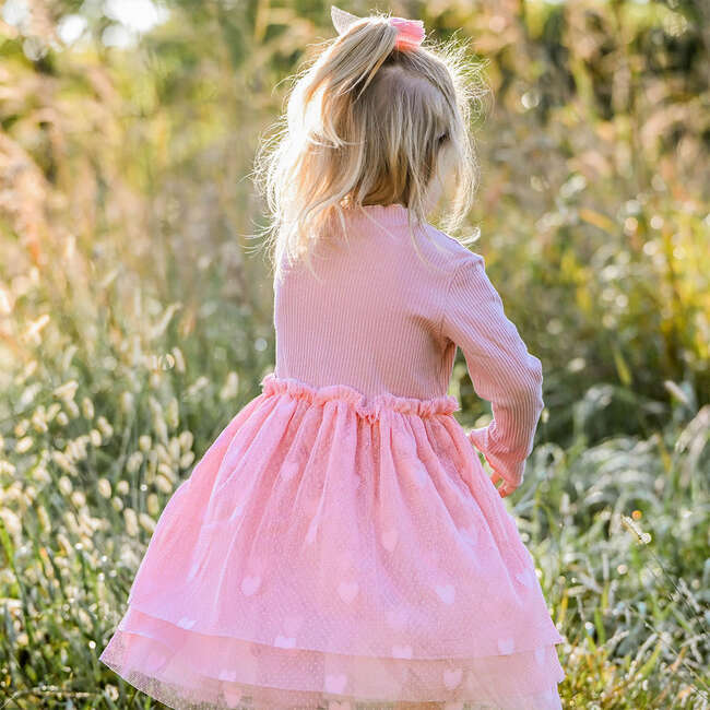 Triple Ruffle Heart Aria Tutu Dress, Blush - Dresses - 3