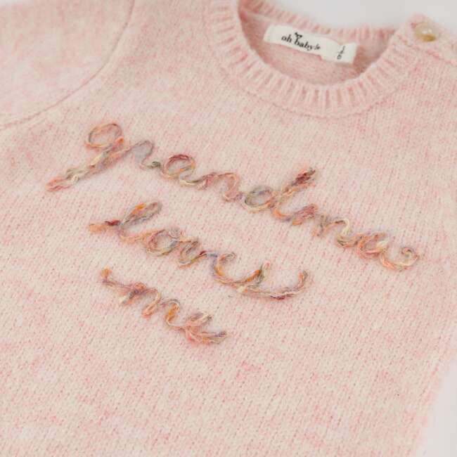Grandma Loves Me Heather Knitted Romper