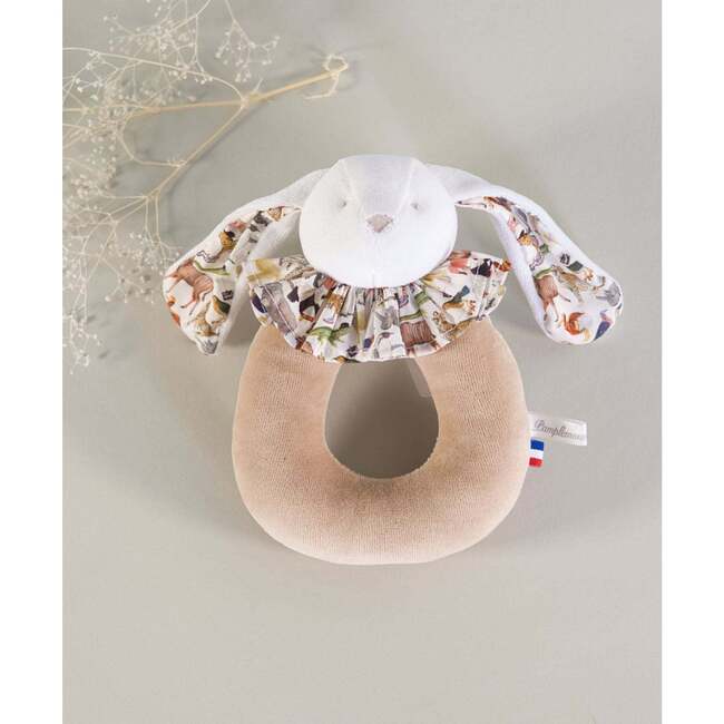 Rabbit Ring Rattle, Beige