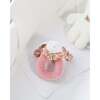 Rabbit Ring Rattle, Pink - Rattles - 1 - thumbnail