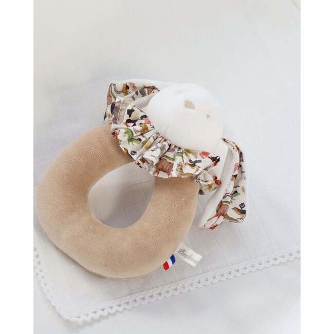 Rabbit Ring Rattle, Beige