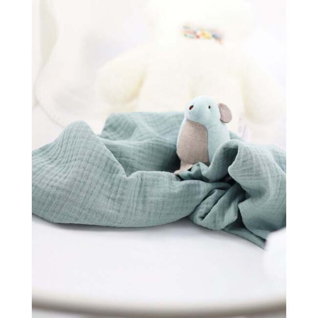 Mouse Lovey, Blue - Developmental Toys - 3