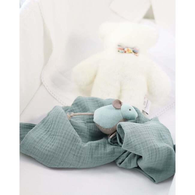 Mouse Lovey, Blue - Developmental Toys - 4
