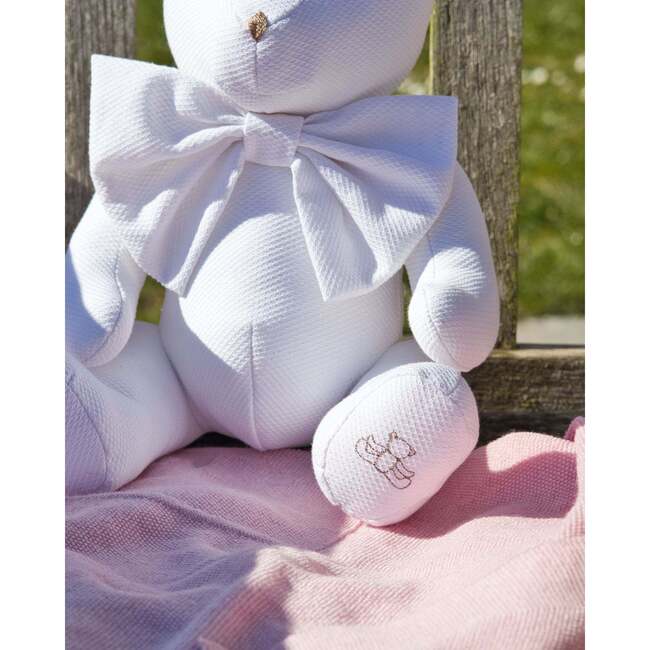 Prince of Wales Bear, White / Pique Cotton - Plush - 3