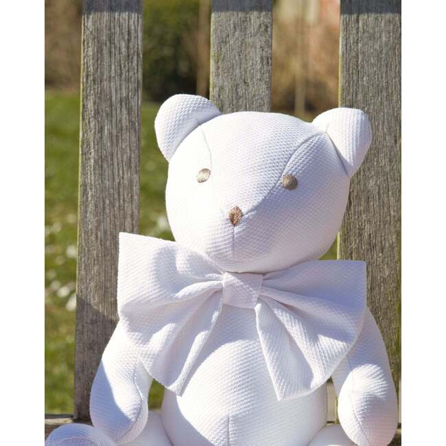 Prince of Wales Bear, White / Pique Cotton - Plush - 4