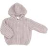 Chenille - Stone Hooded Jacket with Striped Texture - Jackets - 1 - thumbnail