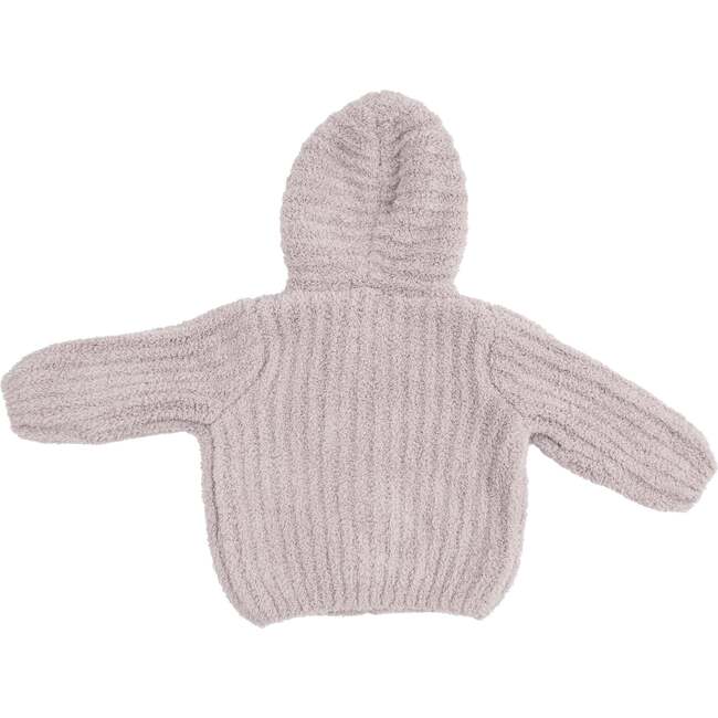 Chenille - Stone Hooded Jacket with Striped Texture