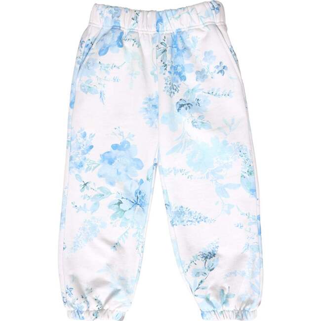 Mini Kian Jogger Sweatpants in Blue Aquarelle Fleur