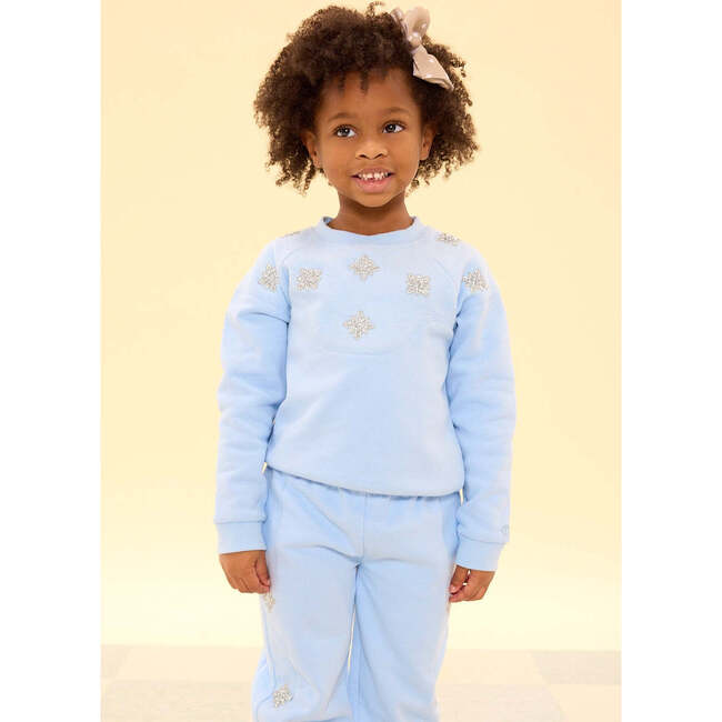 Mini Casey Crewneck Sweatshirt in Light Blue