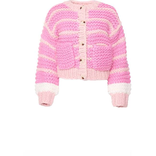 Bailey Cardigan in Pink Stripes