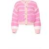 Bailey Cardigan in Pink Stripes - Cardigans - 1 - thumbnail