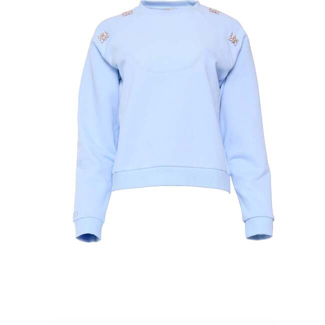 Casey Crewneck Sweatshirt in Light Blue