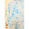 Kian Hooded Sweatshirt in Blue Aquarelle Fleur - Sweatshirts - 4
