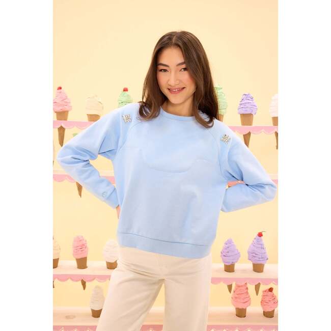 Casey Crewneck Sweatshirt in Light Blue - Sweatshirts - 6