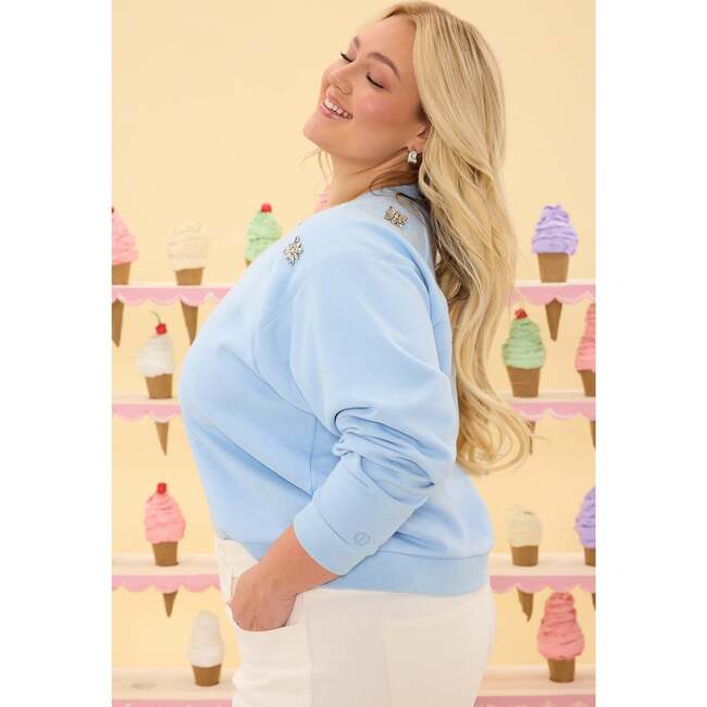 Casey Crewneck Sweatshirt in Light Blue - Sweatshirts - 9