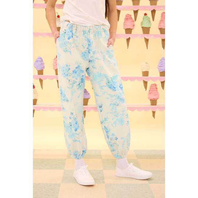 Kian Jogger Sweatpants in Blue Aquarelle Fleur - Sweatpants - 4