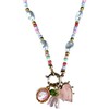 Beaded Pearl Floral Heart Necklace - Necklaces - 1 - thumbnail