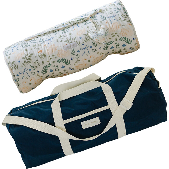 Nap Mat Set (Swan, Navy Bag)