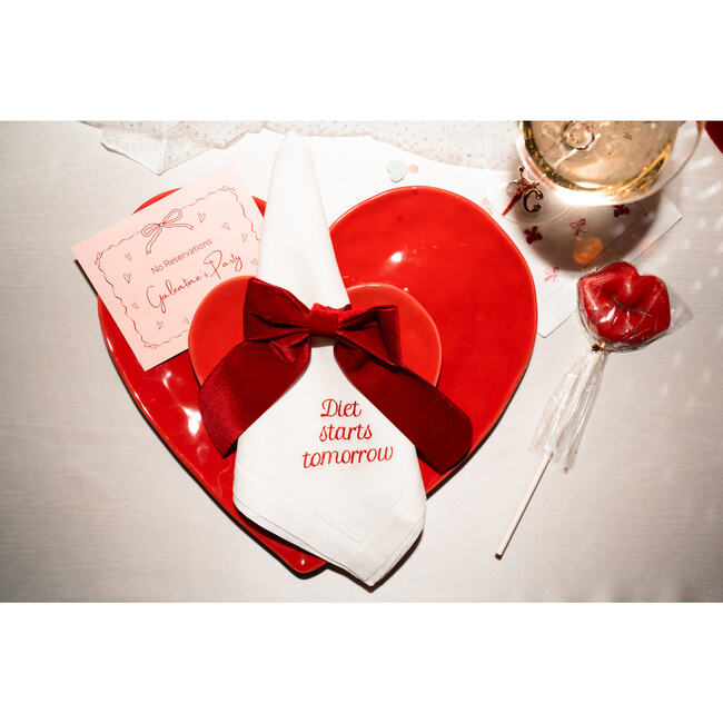 Velvet Napkin Bow, Red