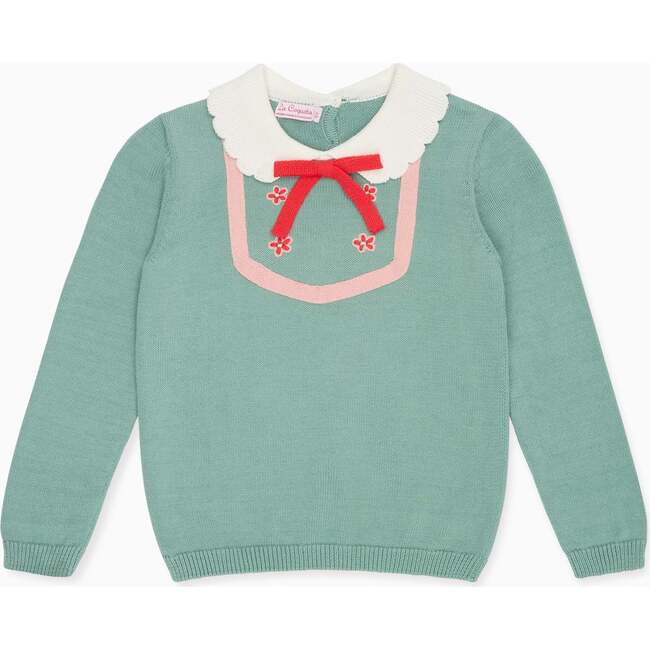 Sage Green Madena Cotton Girl Jumper