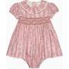 Pink Garland Floral Sara Baby Girl Hand-Smocked Set - Mixed Apparel Set - 1 - thumbnail