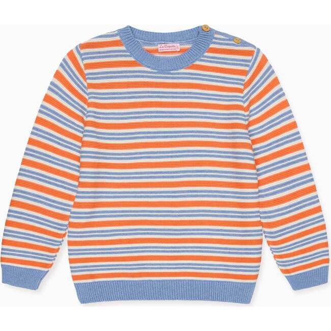 Coral Stripe Bromo Cotton Boy Jumper