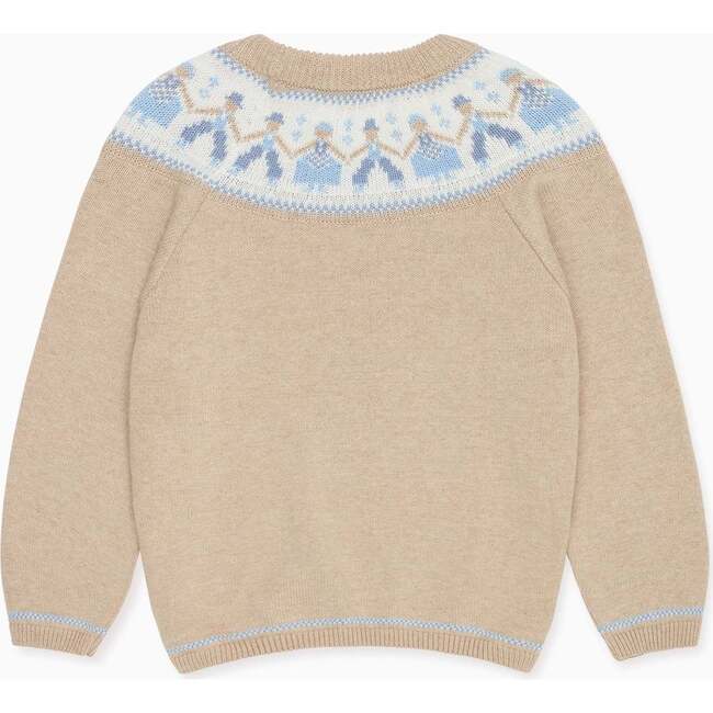 Oatmeal Folk Cotton Boy Jumper - Sweaters - 3