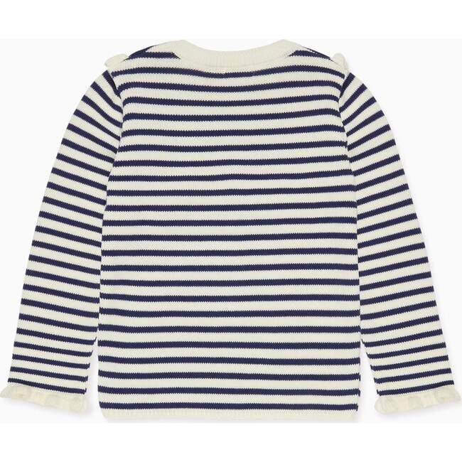 Navy Stripe Candela Cotton Girl Jumper - Sweaters - 4