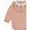 Dusty Pink Ginia Cotton Baby Girl Knitted Romper - Rompers - 2 - thumbnail