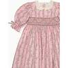 Pink Garland Floral Penelope Girl Hand-Smocked Dress - Dresses - 2