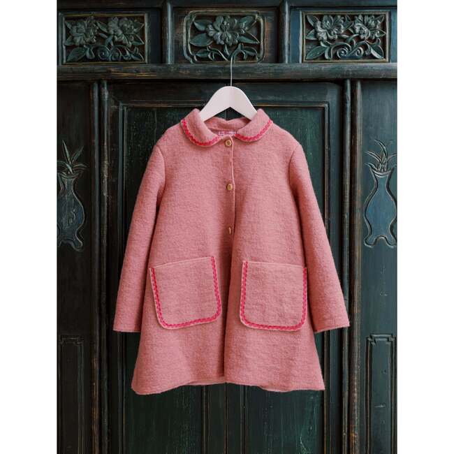 Pink Henrietta Girl Coat