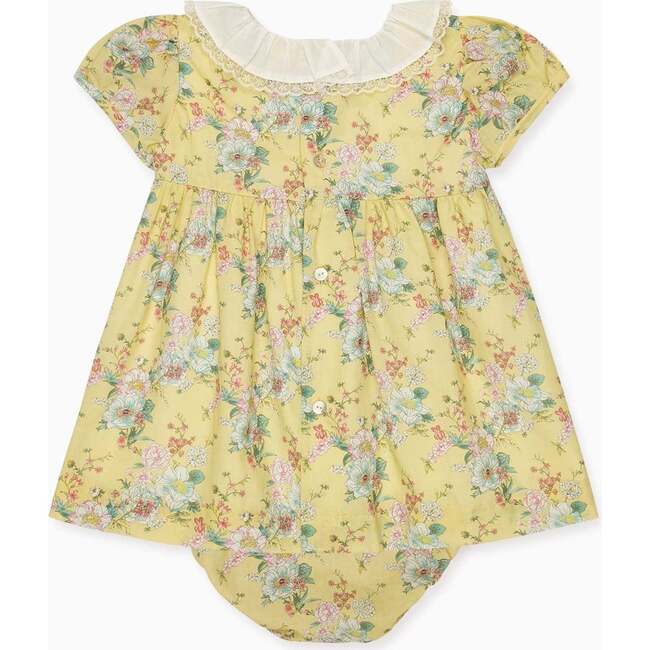 Yellow Floral Willow Baby Girl Set - Mixed Apparel Set - 4