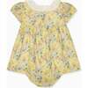 Yellow Floral Willow Baby Girl Set - Mixed Apparel Set - 4