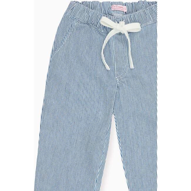 Blue Stripe Andreas Boy Cotton Trousers - Pants - 3